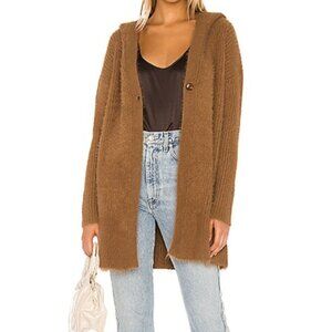 NWT Lovers + Friends Camel/brown hooded long cardigan